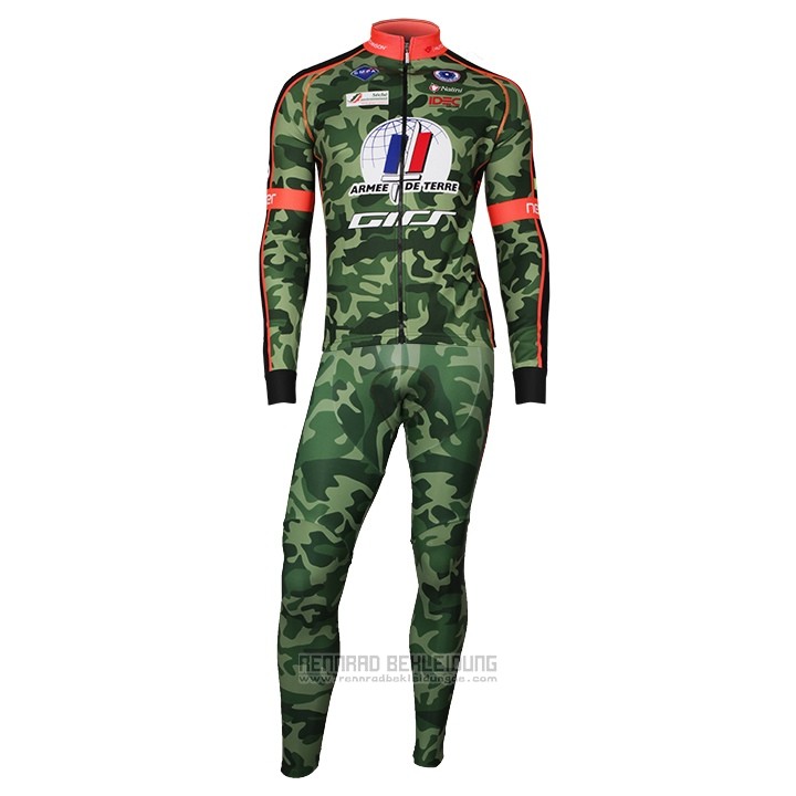 2018 Fahrradbekleidung Armee De Terre Tarnung Trikot Kurzarm und Tragerhose