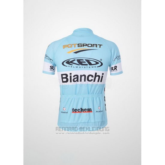 2010 Fahrradbekleidung Bianchi Hellblau Trikot Kurzarm und Tragerhose