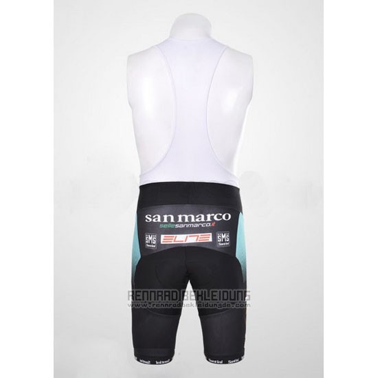 2012 Fahrradbekleidung Bianchi Shwarz und Orange Trikot Kurzarm und Tragerhose