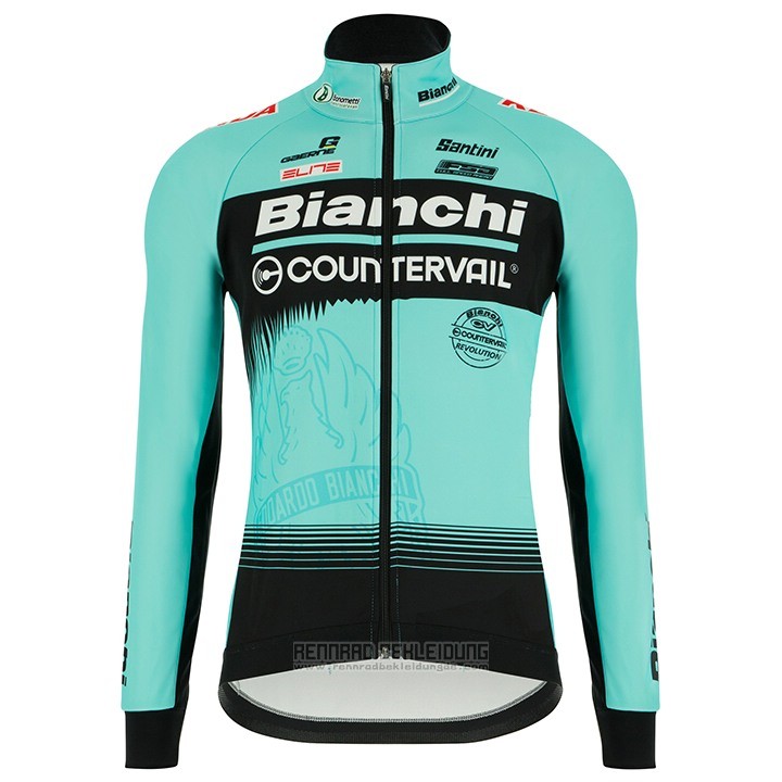 2018 Fahrradbekleidung Bianchi Blau Trikot Langarm und Tragerhose