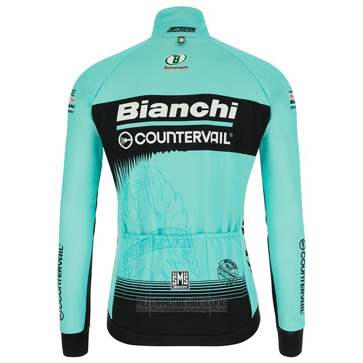 2018 Fahrradbekleidung Bianchi Blau Trikot Langarm und Tragerhose - zum Schließen ins Bild klicken