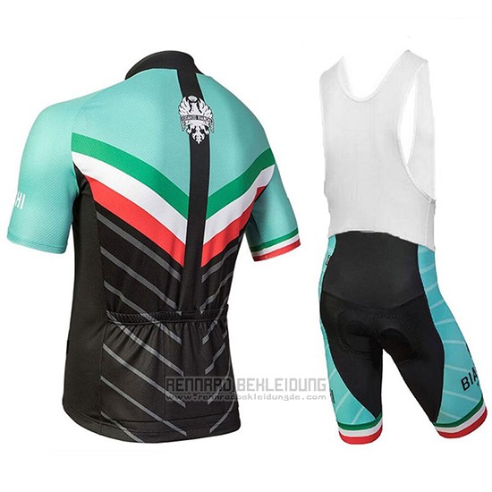 2018 Fahrradbekleidung Bianchi Tiera Licht Grun und Shwarz Trikot Kurzarm und Tragerhose - zum Schließen ins Bild klicken