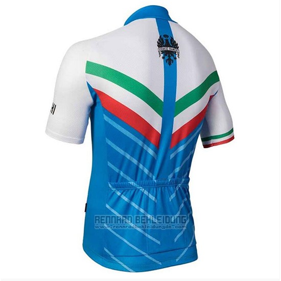 2018 Fahrradbekleidung Bianchi Tiera Wei und Blau Trikot Kurzarm und Tragerhose - zum Schließen ins Bild klicken