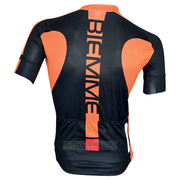 2017 Fahrradbekleidung Biemme Poison Orange Trikot Kurzarm und Tragerhose - zum Schließen ins Bild klicken