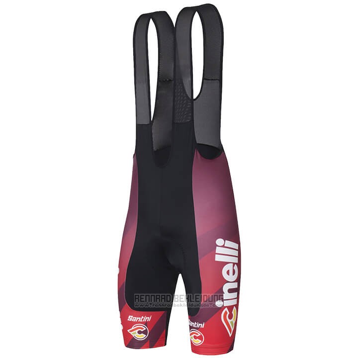 2018 Fahrradbekleidung Cinelli Dunkel Rot Trikot Kurzarm und Tragerhose