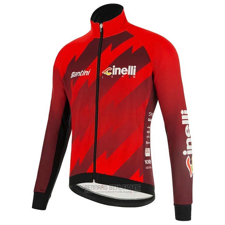 2018 Fahrradbekleidung Cinelli Dunkel Rot Trikot Langarm und Tragerhose - zum Schließen ins Bild klicken