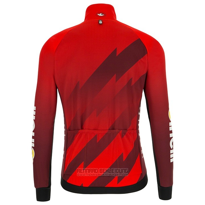 2018 Fahrradbekleidung Cinelli Dunkel Rot Trikot Langarm und Tragerhose