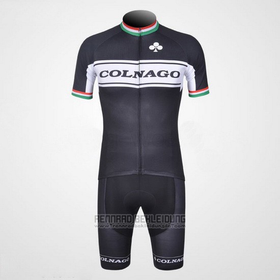 2011 Fahrradbekleidung Colnago Wei und Shwarz Trikot Kurzarm und Tragerhose