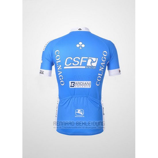 2012 Fahrradbekleidung Colnago Azurblau und Wei Trikot Kurzarm und Tragerhose - zum Schließen ins Bild klicken