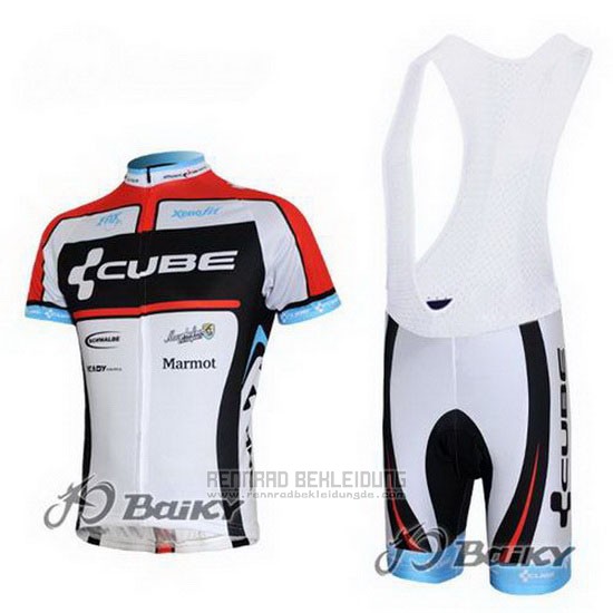 2012 Fahrradbekleidung Cube Shwarz und Wei Trikot Kurzarm und Tragerhose