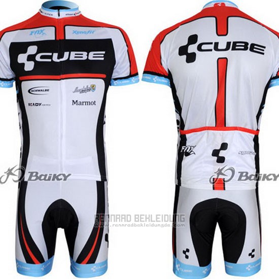 2012 Fahrradbekleidung Cube Shwarz und Wei Trikot Kurzarm und Tragerhose - zum Schließen ins Bild klicken