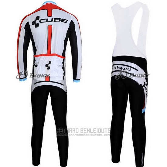 2012 Fahrradbekleidung Cube Shwarz und Wei Trikot Langarm und Tragerhose