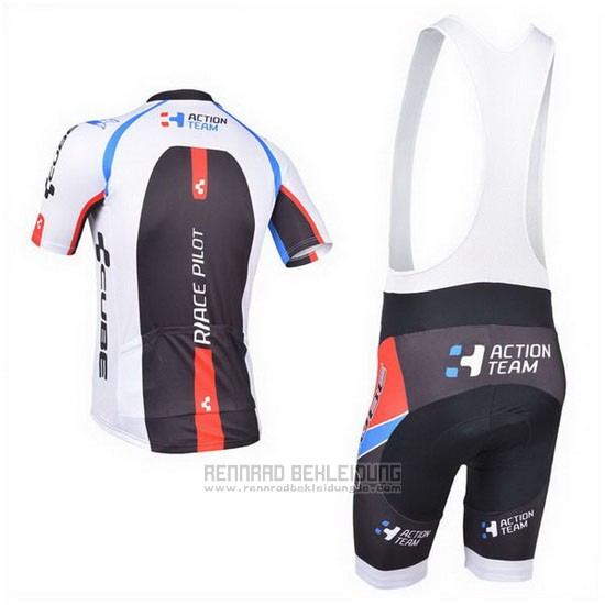 2013 Fahrradbekleidung Cube Shwarz und Wei Trikot Kurzarm und Tragerhose