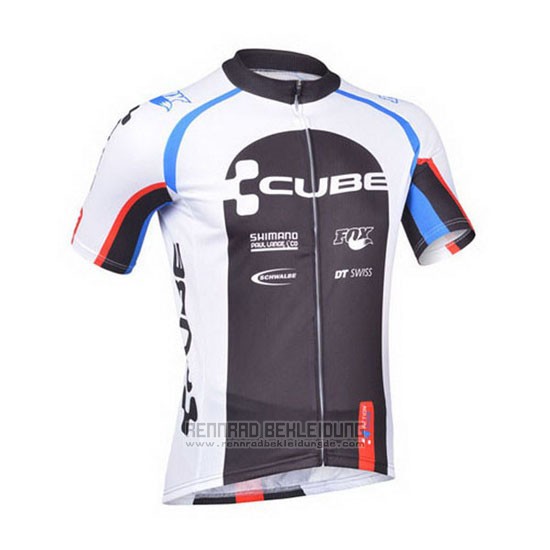 2013 Fahrradbekleidung Cube Shwarz und Wei Trikot Kurzarm und Tragerhose