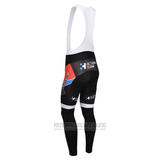 2013 Fahrradbekleidung Cube Shwarz und Wei Trikot Langarm und Tragerhose