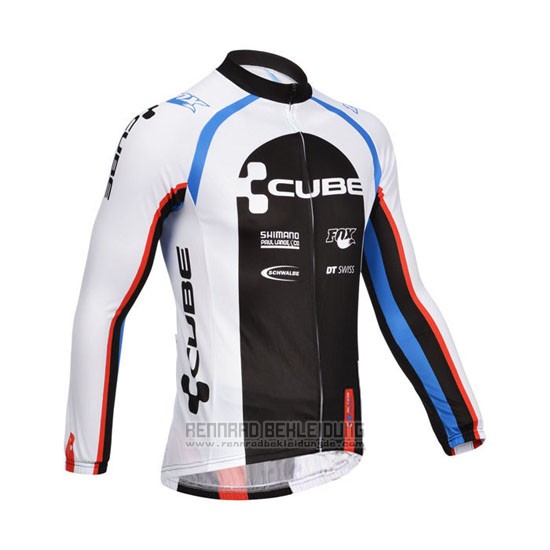 2013 Fahrradbekleidung Cube Shwarz und Wei Trikot Langarm und Tragerhose