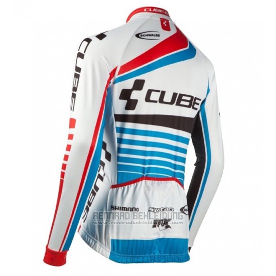 2016 Fahrradbekleidung Cube Blau und Wei Trikot Langarm und Tragerhose