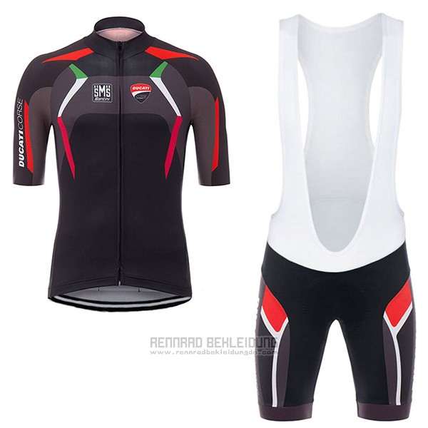 2017 Fahrradbekleidung Ducati Corse Shwarz Trikot Kurzarm