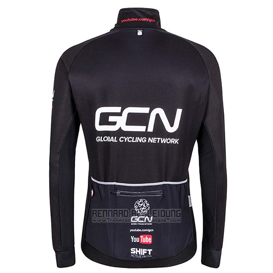 2016 Fahrradbekleidung Global Cycling Network Shwarz Trikot Langarm und Tragerhose