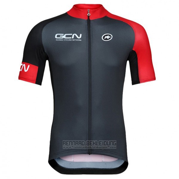 2017 Fahrradbekleidung GCN Shwarz und Rot Trikot Kurzarm und Tragerhose - zum Schließen ins Bild klicken