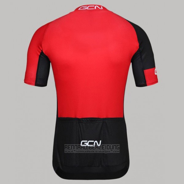 2017 Fahrradbekleidung GCN Shwarz und Rot Trikot Kurzarm und Tragerhose