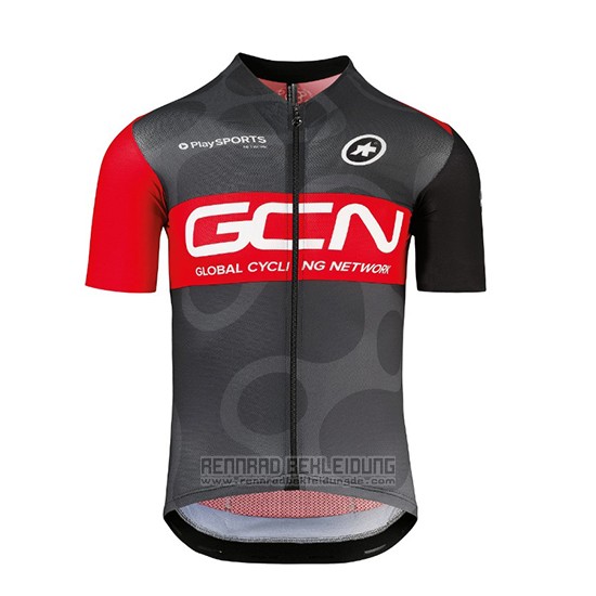 2018 Fahrradbekleidung GCN Shwarz und Rot Trikot Kurzarm und Tragerhose - zum Schließen ins Bild klicken