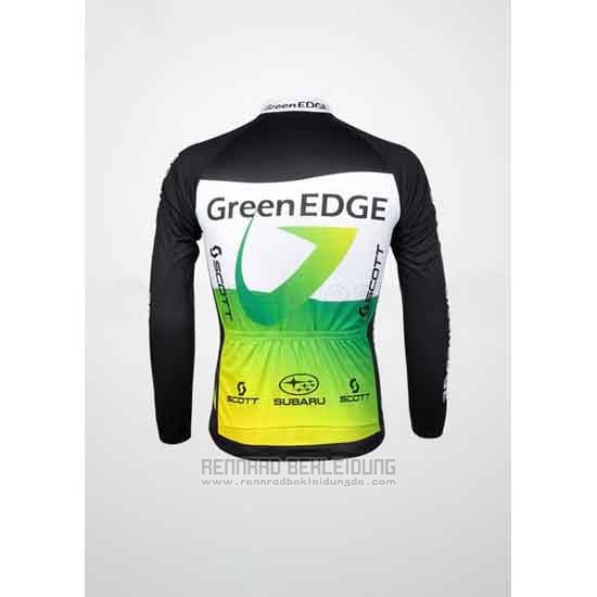 2012 Fahrradbekleidung GreenEDGE Shwarz und Grun Trikot Langarm Tragerhose