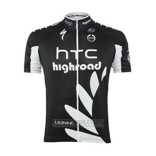 2011 Fahrradbekleidung HTC Highroad Shwarz und Wei Trikot Kurzarm und Tragerhose