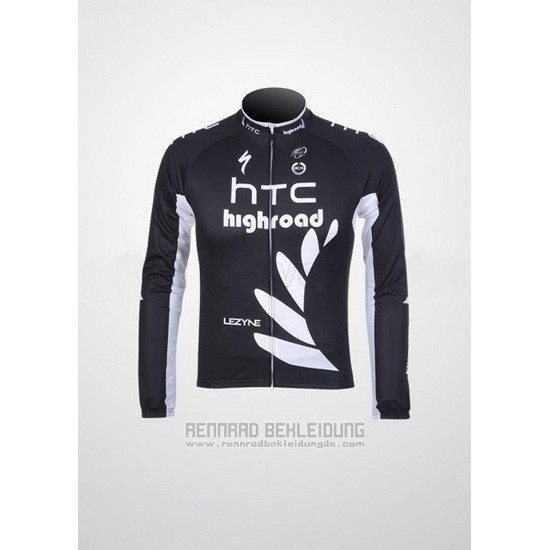 2011 Fahrradbekleidung HTC Highroad Shwarz und Wei Trikot Langarm und Tragerhose