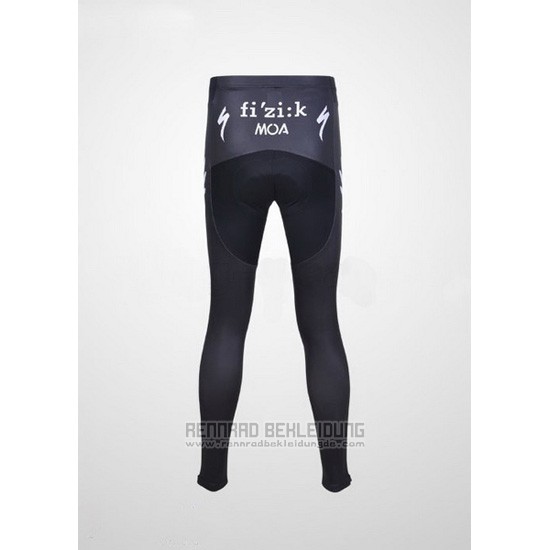 2011 Fahrradbekleidung HTC Highroad Shwarz und Wei Trikot Langarm und Tragerhose