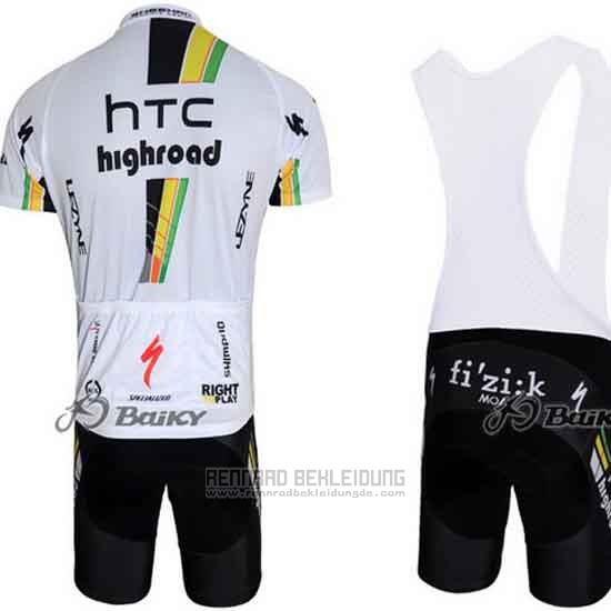 2011 Fahrradbekleidung HTC Highroad Wei Trikot Kurzarm und Tragerhose - zum Schließen ins Bild klicken