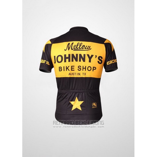2010 Fahrradbekleidung Johnnys Gelb und Shwarz Trikot Kurzarm und Tragerhose