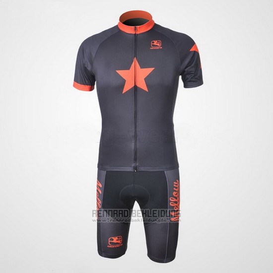 2010 Fahrradbekleidung Johnnys Orange und Shwarz Trikot Kurzarm und Tragerhose