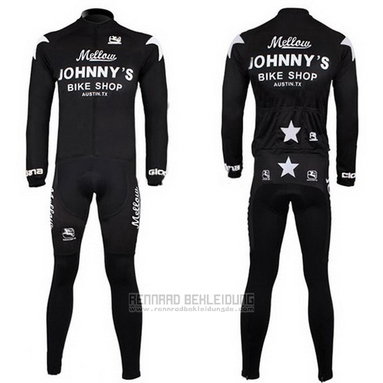 2010 Fahrradbekleidung Johnnys Shwarz Trikot Langarm und Tragerhose