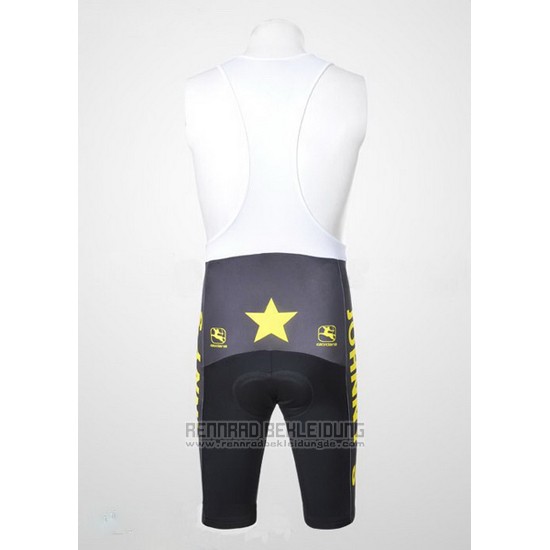 2010 Fahrradbekleidung Johnnys Shwarz und Gelb Trikot Kurzarm und Tragerhose