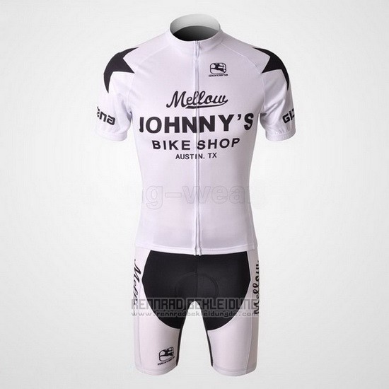 2010 Fahrradbekleidung Johnnys Shwarz und Wei Trikot Kurzarm und Tragerhose