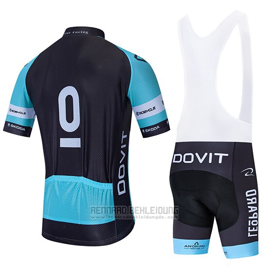 2020 Fahrradbekleidung Leopard Natural Blau Shwarz Trikot Kurzarm und Tragerhose