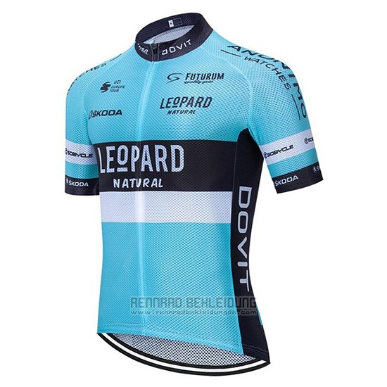 2020 Fahrradbekleidung Leopard Natural Blau Shwarz Trikot Kurzarm und Tragerhose