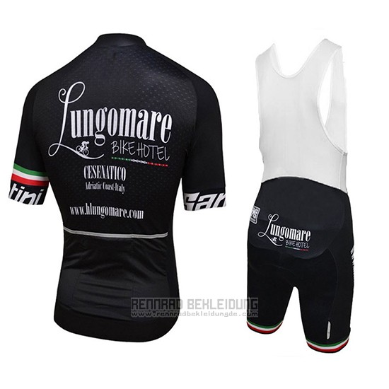 2018 Fahrradbekleidung Lungomare Shwarz Trikot Kurzarm und Tragerhose