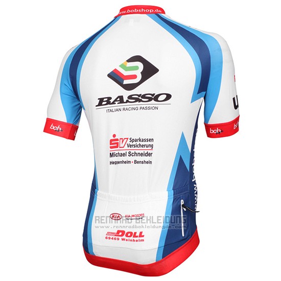 2015 Fahrradbekleidung MLP Team Bergstrasse Wei und Blau Trikot Kurzarm und Tragerhose