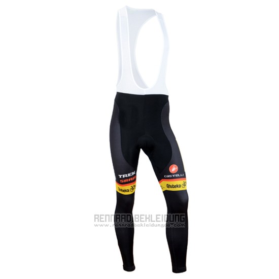 2014 Fahrradbekleidung MTN Shwarz und Gelb Trikot Langarm und Tragerhose