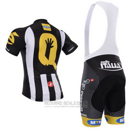 2015 Fahrradbekleidung MTN Shwarz und Wei Trikot Kurzarm und Tragerhose