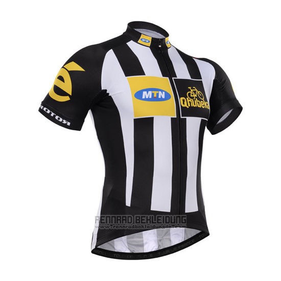 2015 Fahrradbekleidung MTN Shwarz und Wei Trikot Kurzarm und Tragerhose