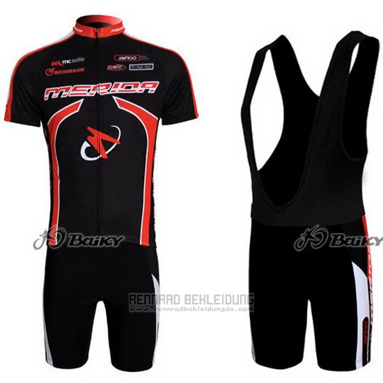 2011 Fahrradbekleidung Merida Shwarz Trikot Kurzarm und Tragerhose