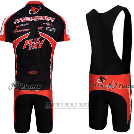 2011 Fahrradbekleidung Merida Shwarz Trikot Kurzarm und Tragerhose