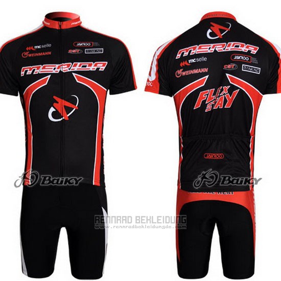 2011 Fahrradbekleidung Merida Shwarz Trikot Kurzarm und Tragerhose