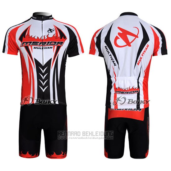 2011 Fahrradbekleidung Merida Shwarz und Rot Trikot Kurzarm und Tragerhose