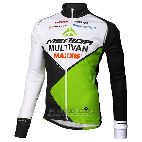 2016 Fahrradbekleidung Multivan Merida Grun und Wei Trikot Langarm Tragerhose