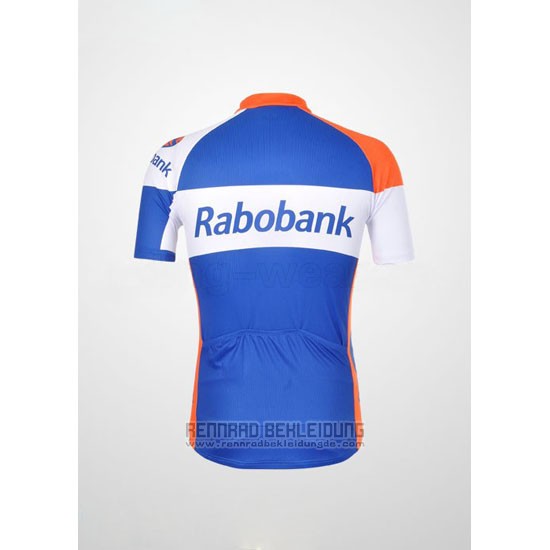 2012 Fahrradbekleidung Rabobank Blau und Wei Trikot Kurzarm und Tragerhose - zum Schließen ins Bild klicken