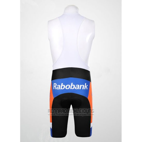 2012 Fahrradbekleidung Rabobank Blau und Wei Trikot Kurzarm und Tragerhose - zum Schließen ins Bild klicken